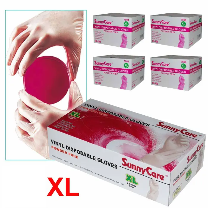 SunnyCare® Vinyl Disposable Gloves for Food Service – Powder-Free